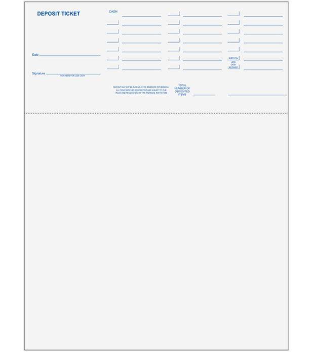 Printable Deposit Slips