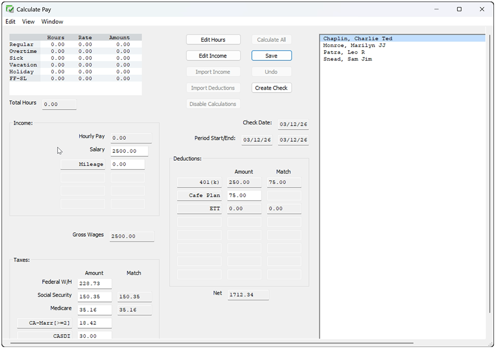 Calculate Pay