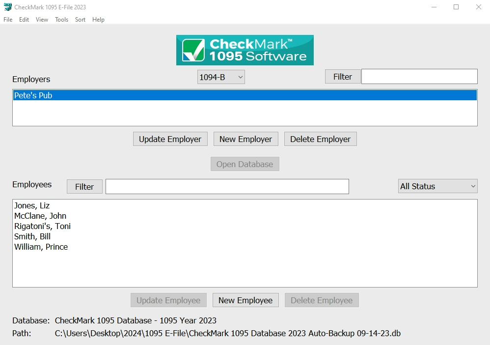 CheckMark 1095 Software