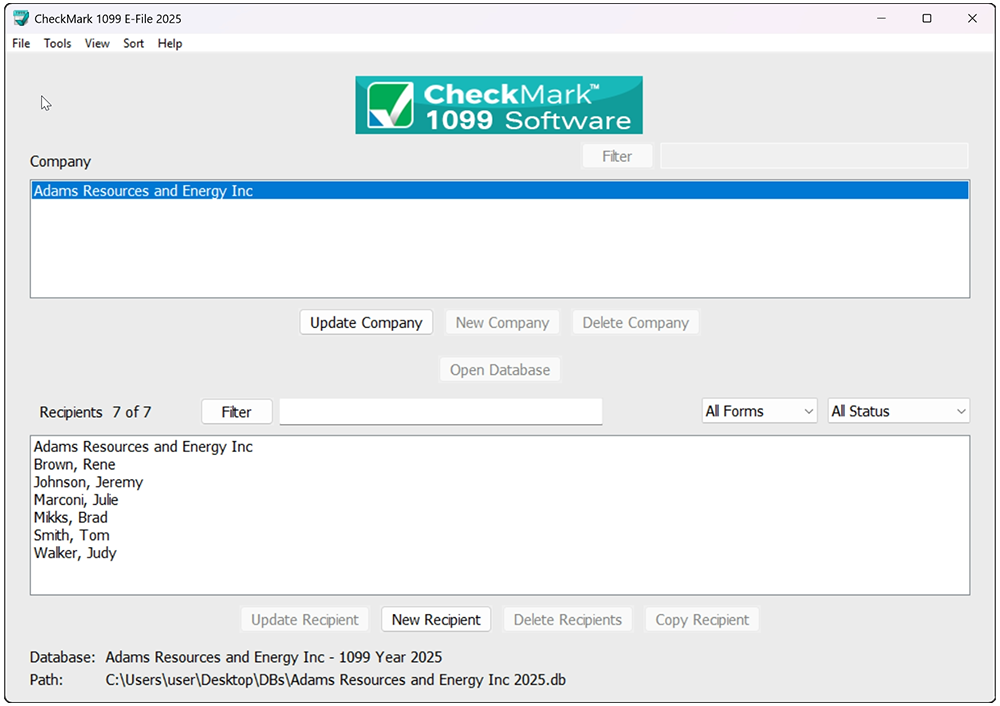 CheckMark 1099 E-file Version
